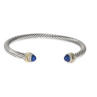 David Yurman Cable Classic Lapis Bracelet in 14k Yellow Gold/Sterling Silver