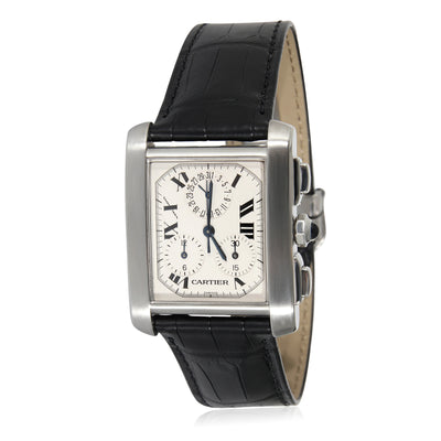 Cartier Tank Francaise Chronoflex 2303 Unisex Watch in  Stainless Steel