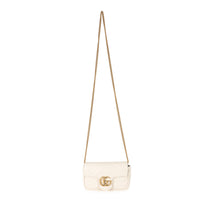 Gucci White Leather Super Mini Marmont