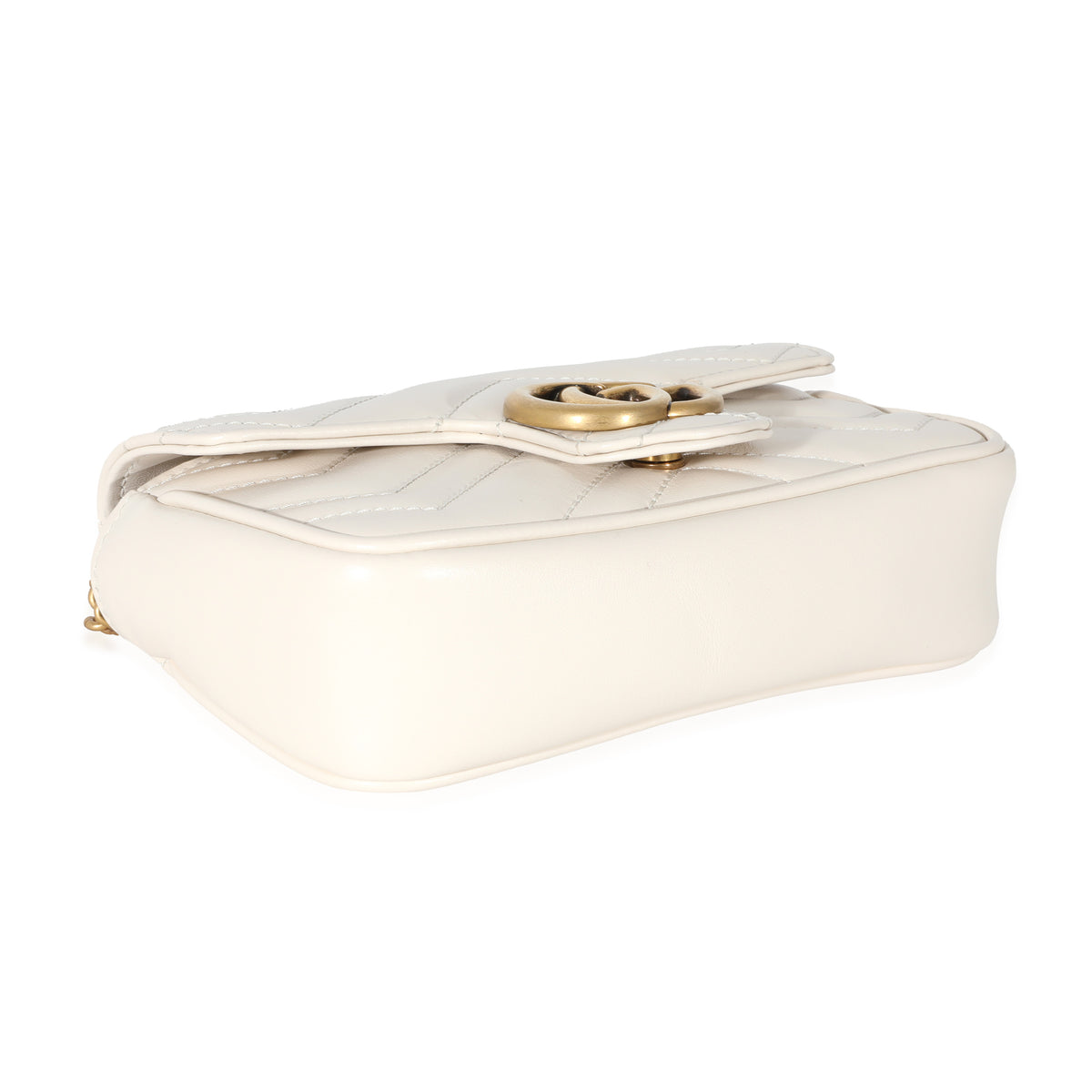 Gucci White Leather Super Mini Marmont