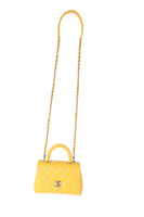 Chanel Yellow Caviar Extra Mini Coco Top Handle