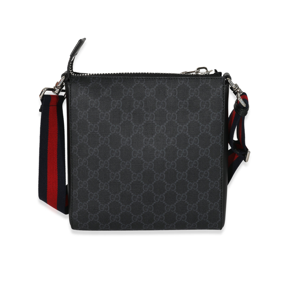 Gucci Black GG Embossed Small Messenger Bag
