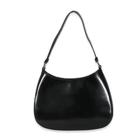 Prada Black Brushed Leather Cleo Bag