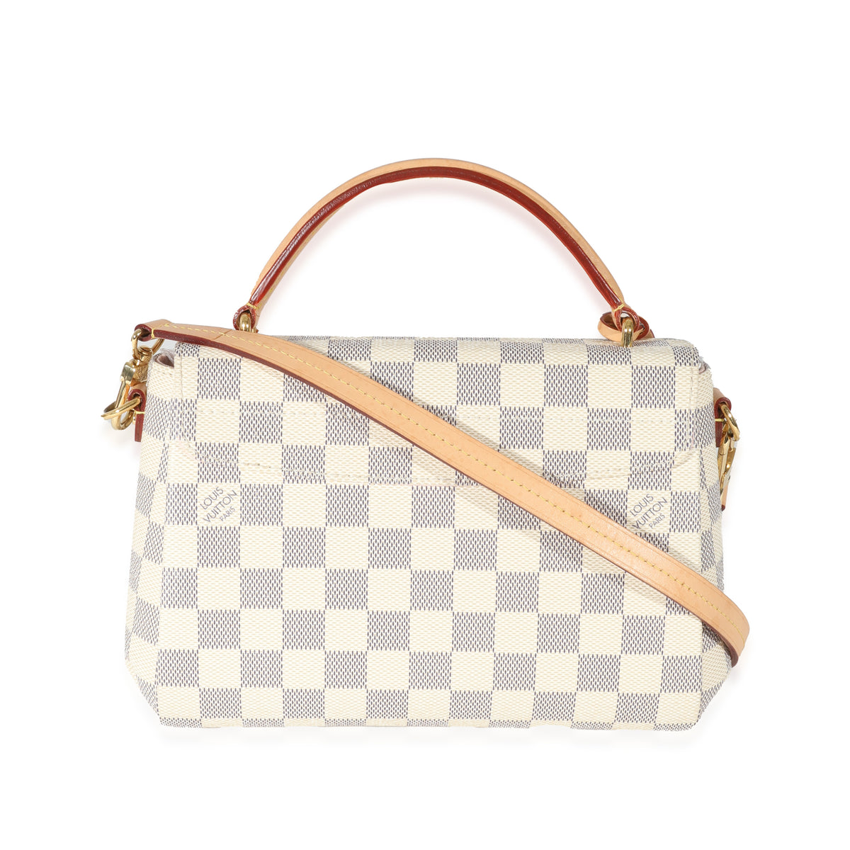 Louis Vuitton Neutrals Damier Azur Croisette Handle Bag