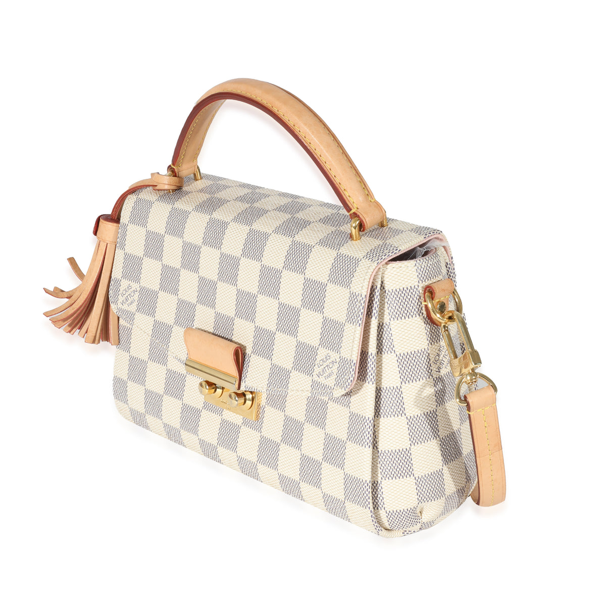 Louis Vuitton Croisette Damier Ebene Shoulder Crossbody handbag Brown Canvas