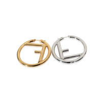 Fendi F Is For Fendi Hoop Earring in Gold & Palladium Plating