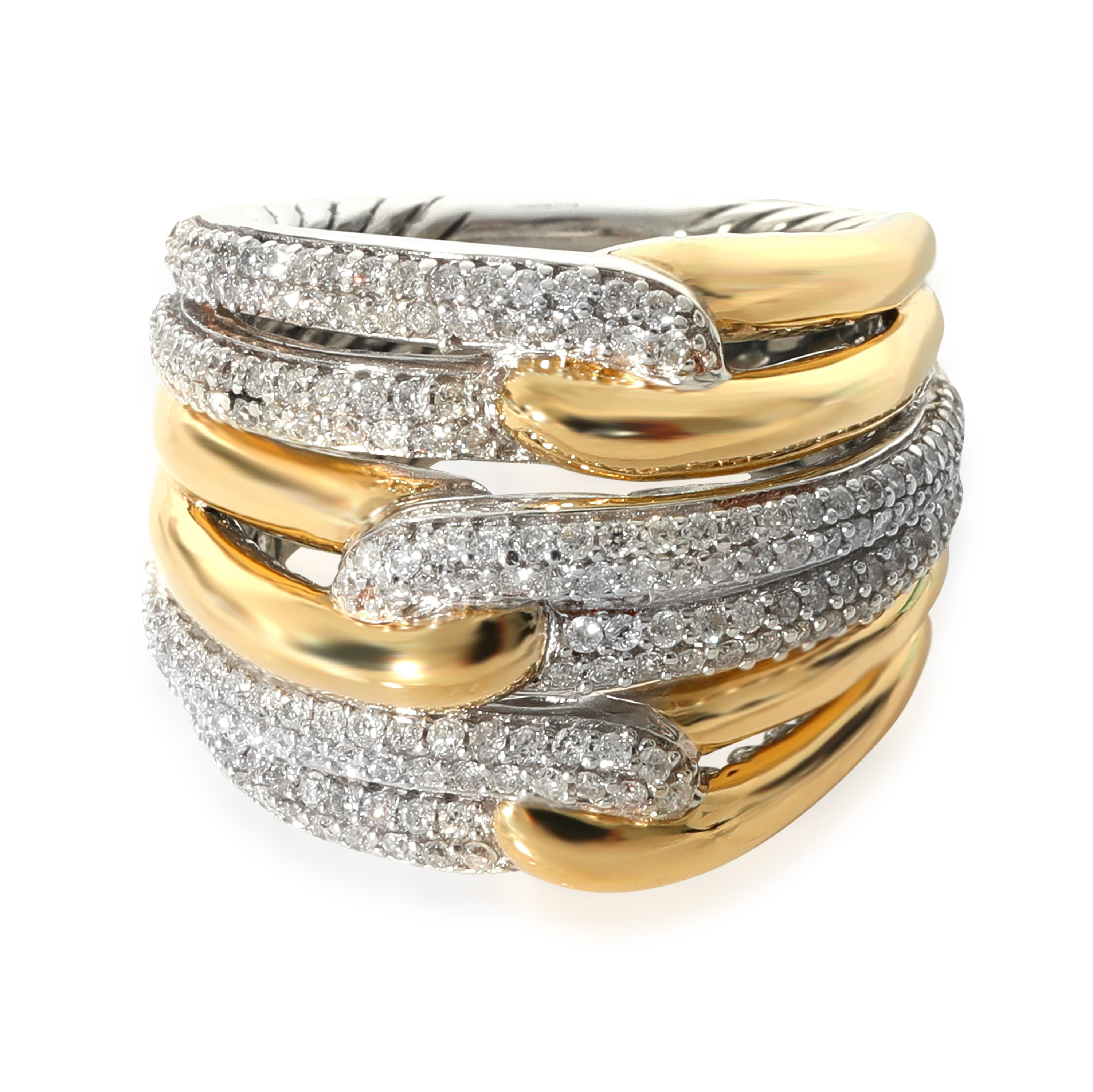Empreinte Bangle, Yellow Gold And Pave Diamonds - Jewelry - Categories