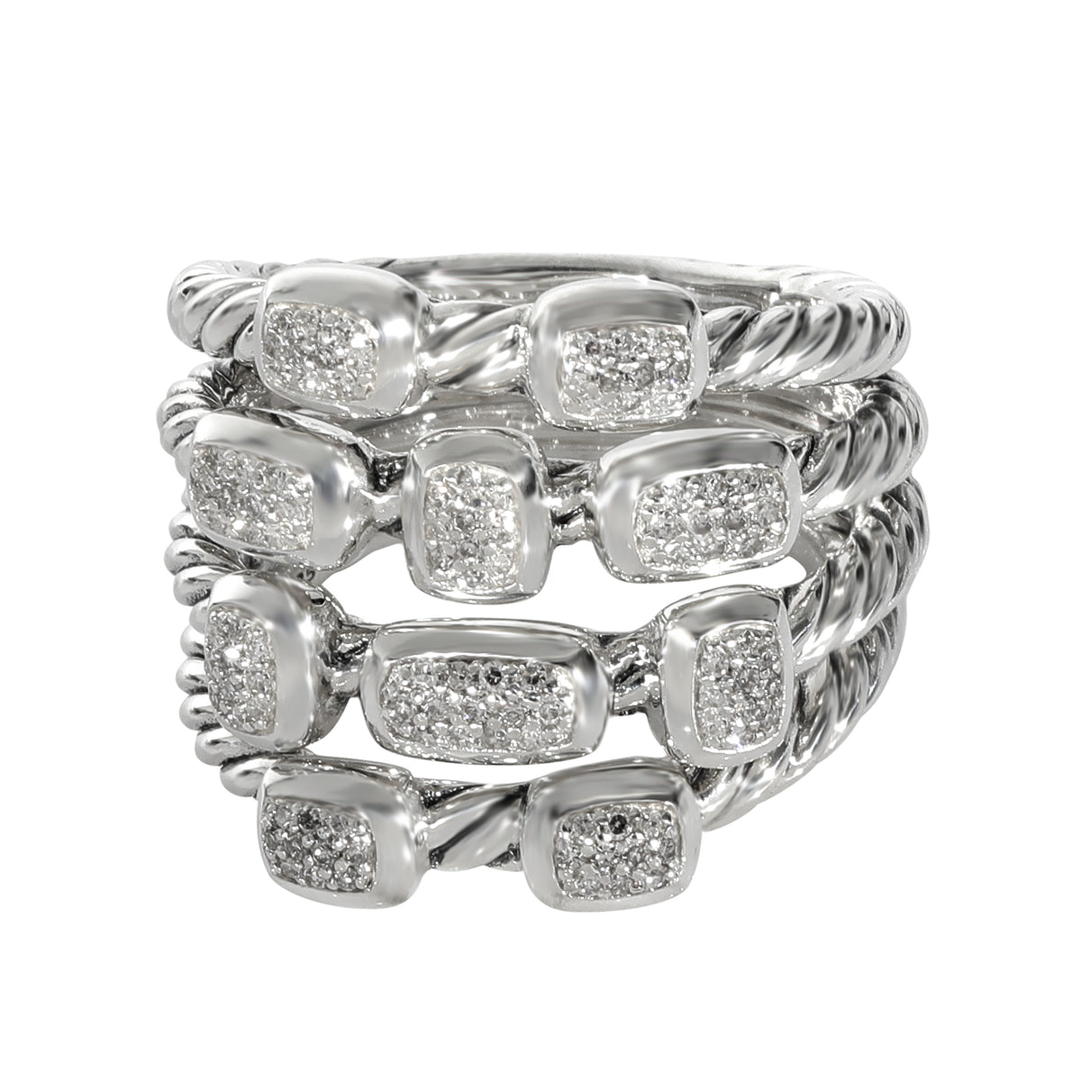 David Yurman Confetti Diamond Ring in  Sterling Silver 0.20 CTW