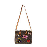 Louis Vuitton Monogram Canvas Patches Speedy Bandouliere 30