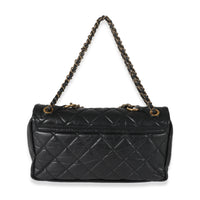 Chanel Black Quilted Calfskin Medium Pondicherry Flap Bag