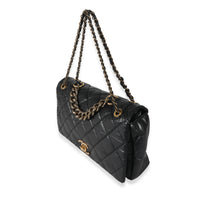 Chanel Black Quilted Calfskin Medium Pondicherry Flap Bag