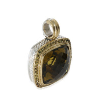 David Yurman Albion Quartz Sapphire Pendant in 18K Yellow Gold/Sterling