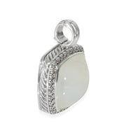 David Yurman Albion Enhancer, Quartz & Mother Of Pearl, Sterling Silver 0.56 Ctw