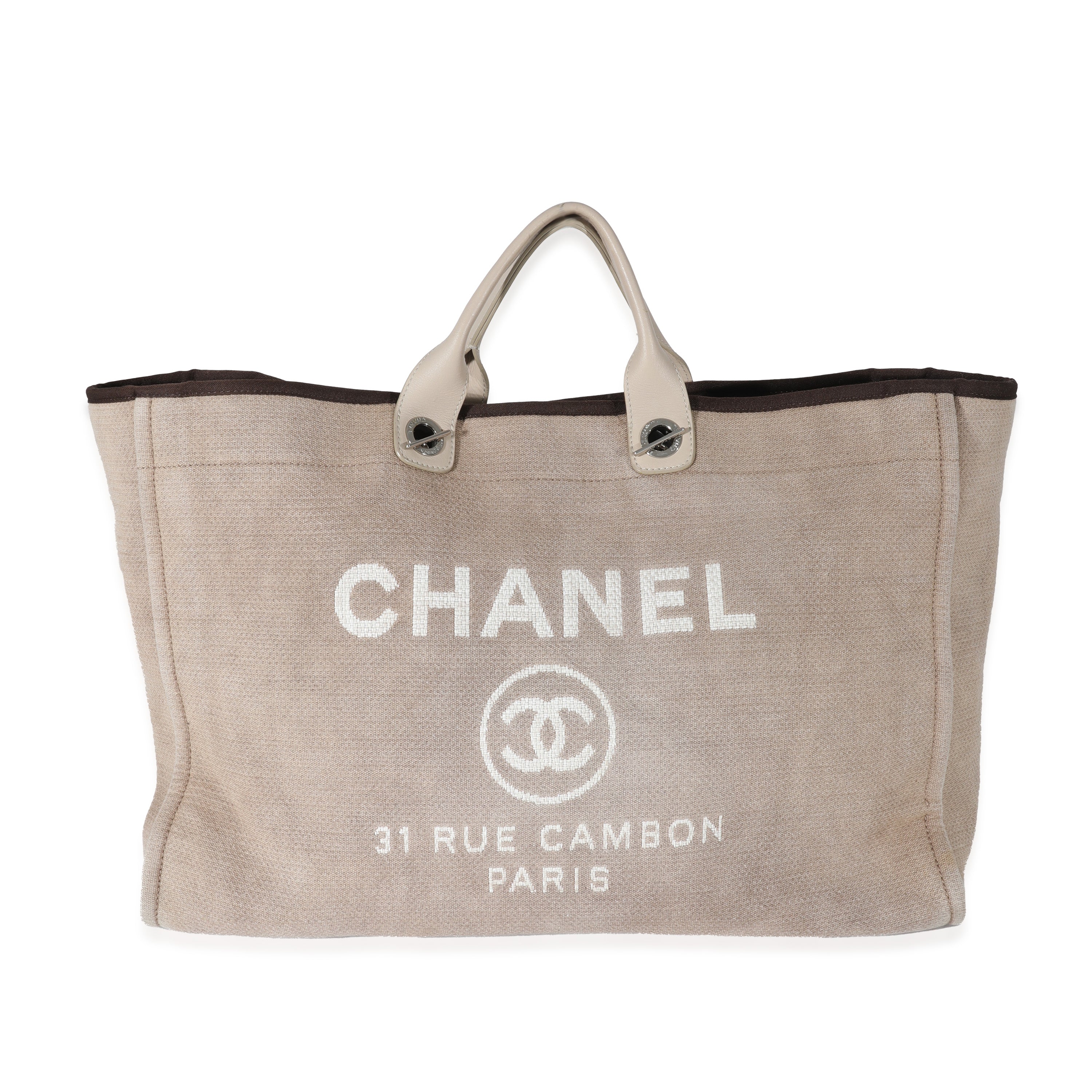 Chanel Beige Canvas Large Deauville Tote