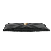 Saint Laurent Black Graine De Poudre Bill Zip Pouch