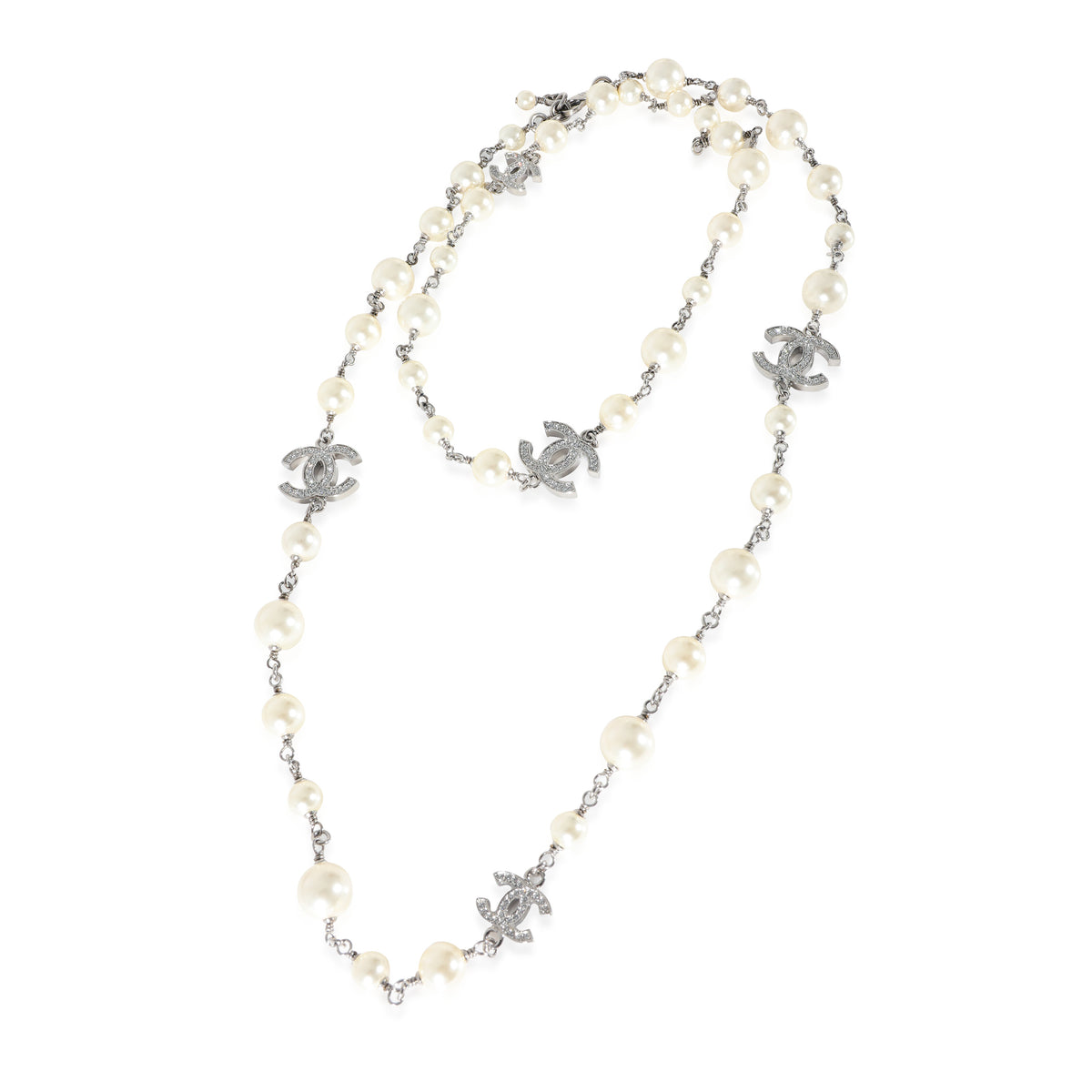 Chanel 2020 CC Necklace With Faux Pearls & Strass, myGemma