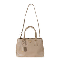 Prada Beige Saffiano Medium Lux Galleria Tote