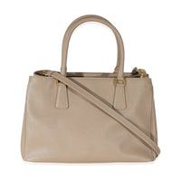 Prada Beige Saffiano Medium Lux Galleria Tote