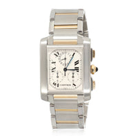 Cartier Tank Francaise Chronoflex W51004Q4 Unisex Watch in 18kt Stainless Steel/