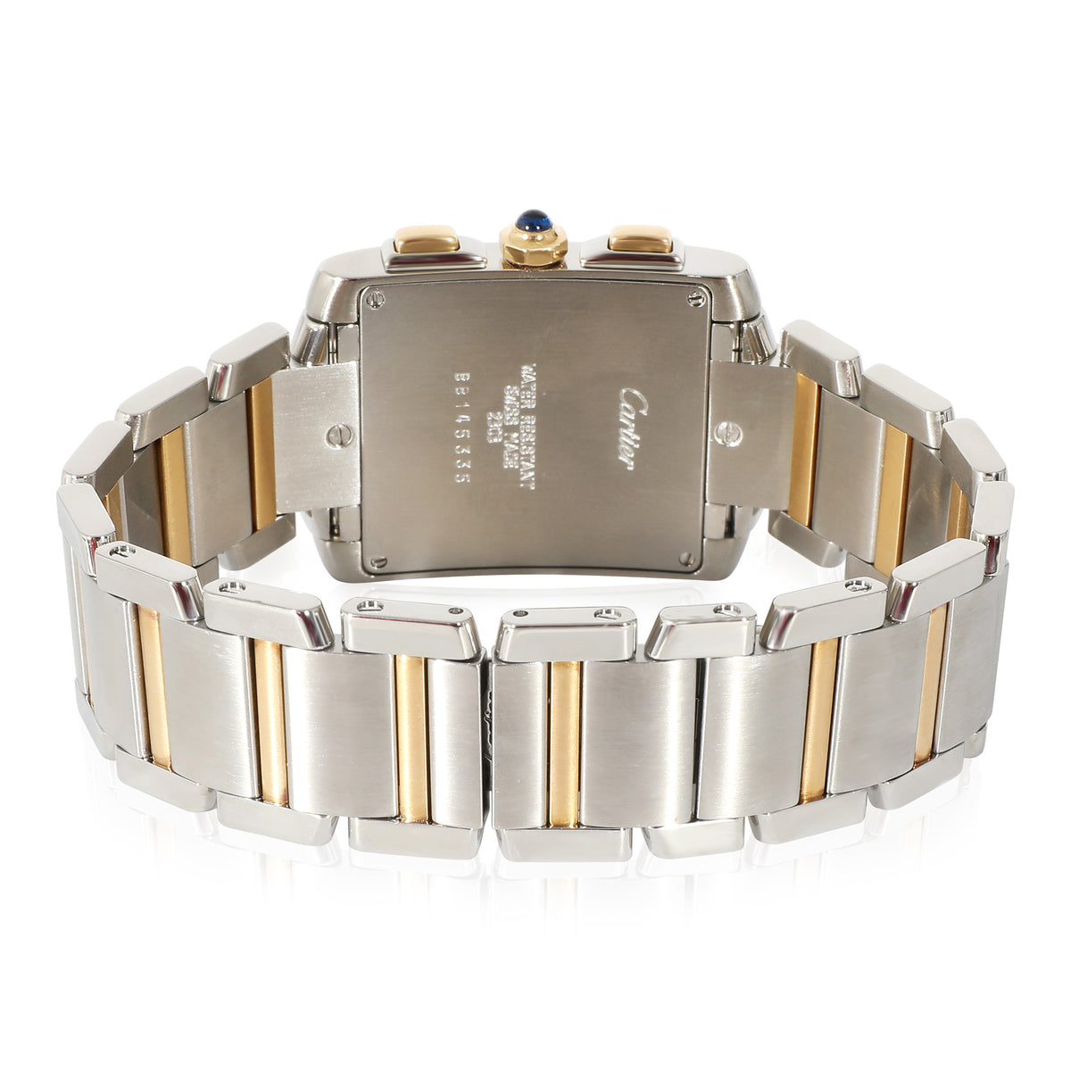 Cartier Tank Francaise Chronoflex W51004Q4 Unisex Watch in 18kt Stainless Steel/