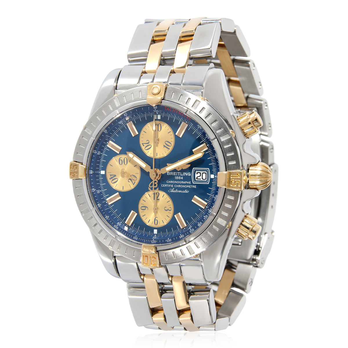 Chrono24 Chronomat Evolution Breitling Chronomat Blau Gold