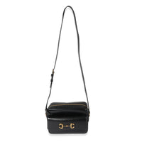 Gucci Black Leather Horsebit 1955 Small Shoulder Bag