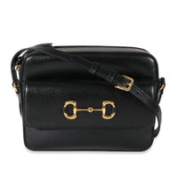 Gucci Black Leather Horsebit 1955 Small Shoulder Bag