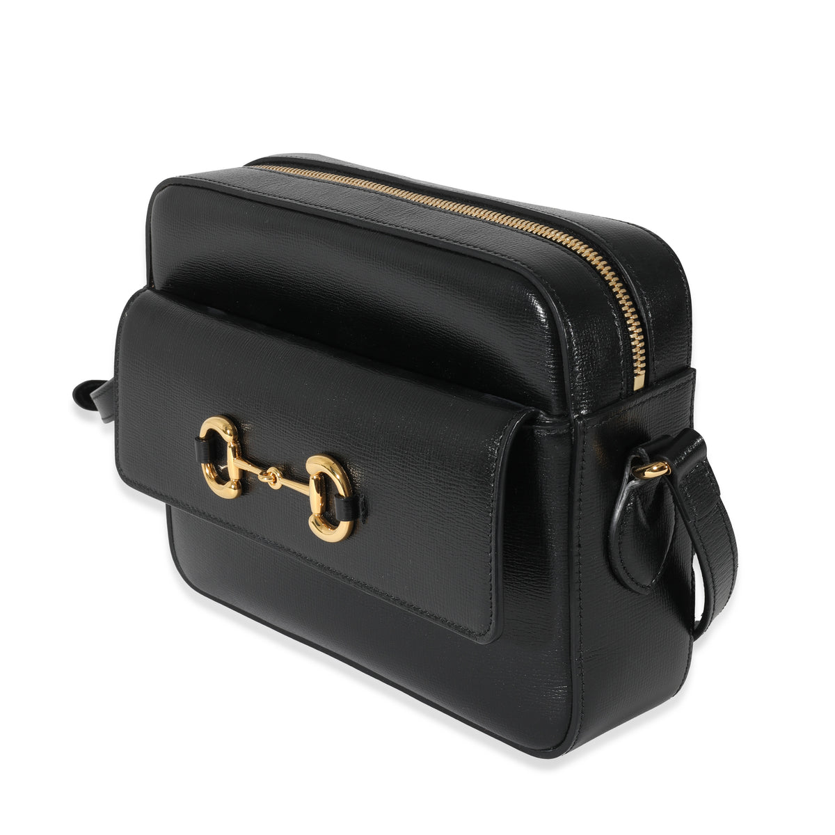 Gucci Black Leather Horsebit 1955 Small Shoulder Bag