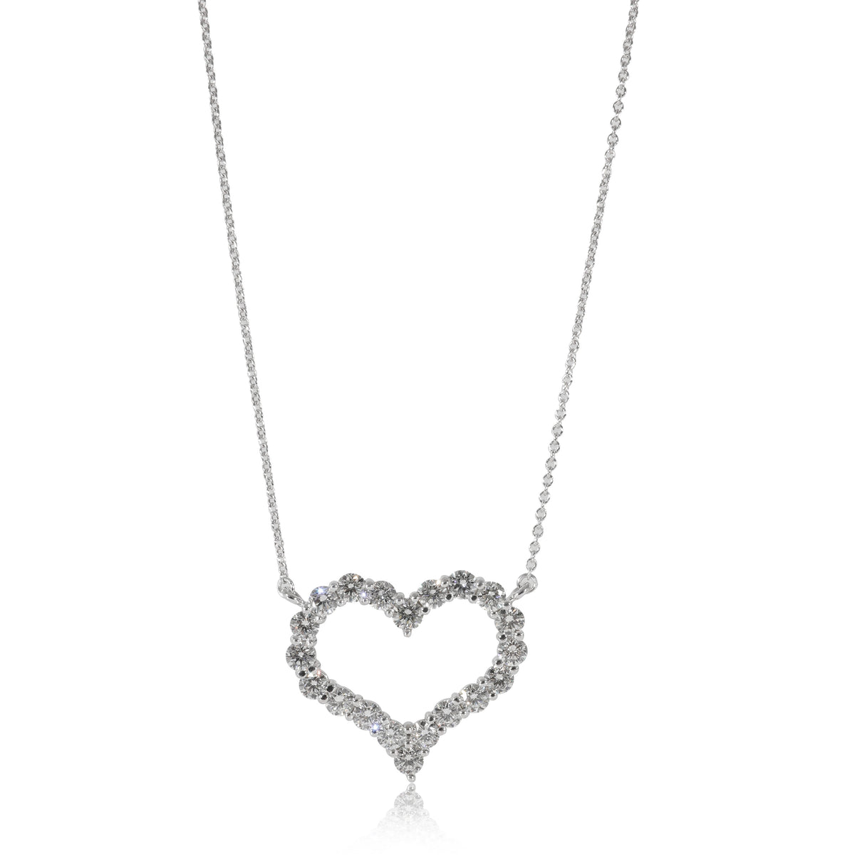 Tiffany & Co. Large Diamond Heart Pendant in Platinum 1.96 CTW