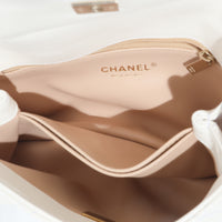 Chanel White Caviar Mini Coco Top Handle