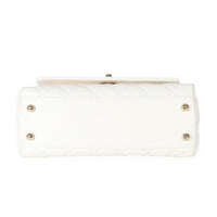 Chanel White Caviar Mini Coco Top Handle