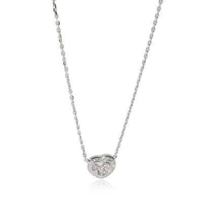 Chopard Happy Diamonds Icons Heart Necklace in 18k White Gold 0.35 CTW