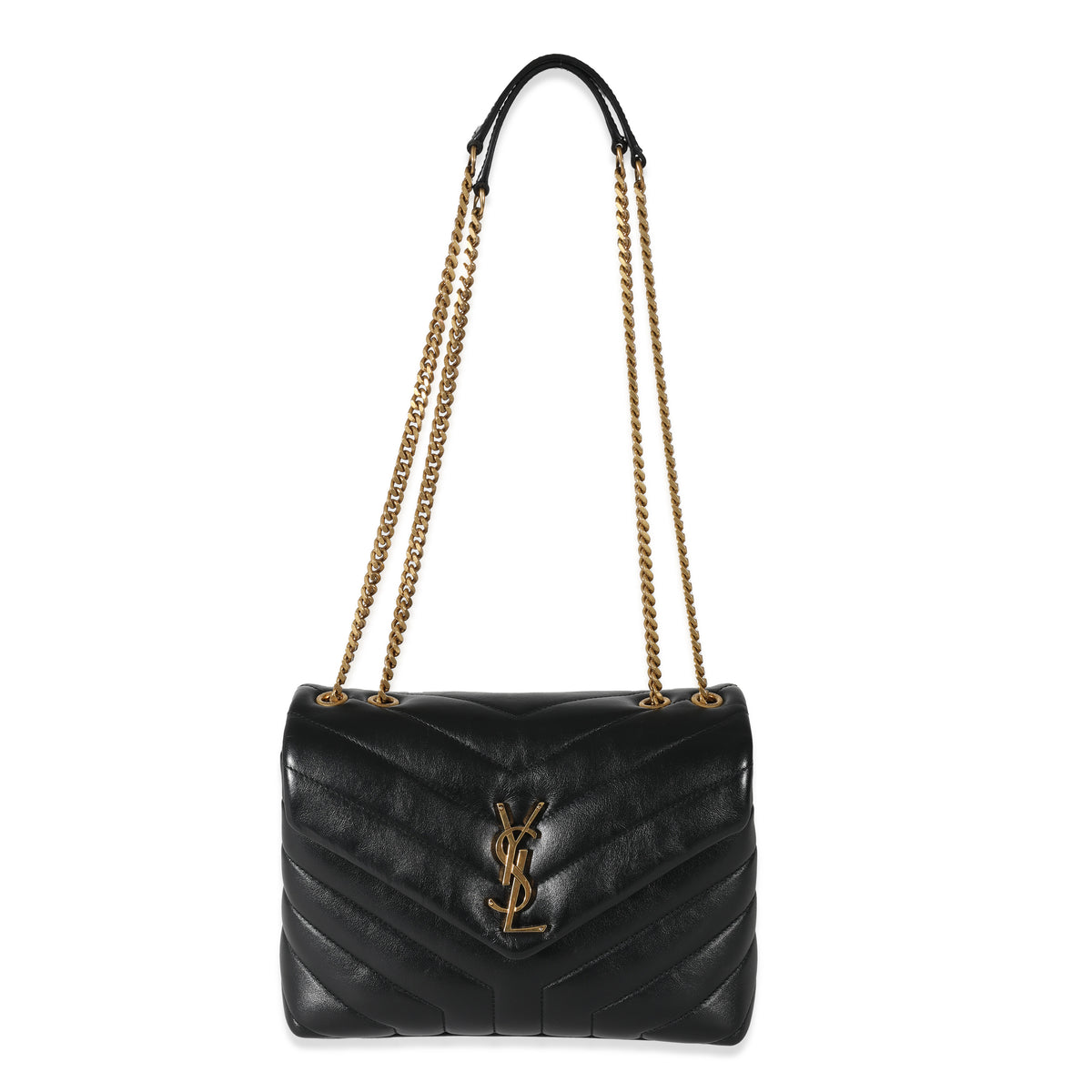 Saint Laurent Black Leather Small Loulou