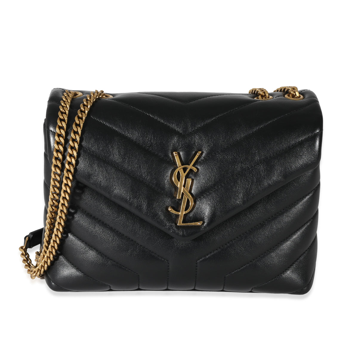 Saint Laurent Black Leather Small Loulou