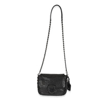 Prada Black Soft Calfskin Studded Flap Bag