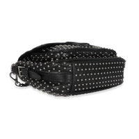 Prada Black Soft Calfskin Studded Flap Bag