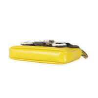 Fendi Yellow Nappa Micro Buggie Baguette