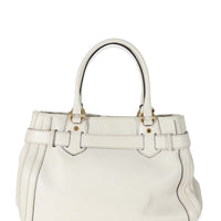 Gucci White Leather GG Running Tote