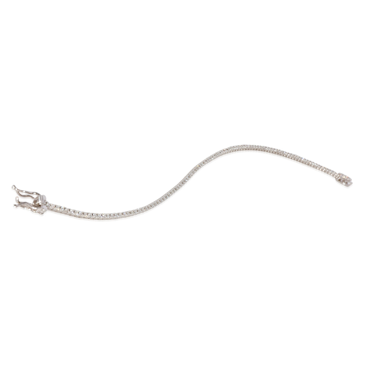 Diamond Micro Tennis Bracelet in 14k White Gold 1.00 CTW