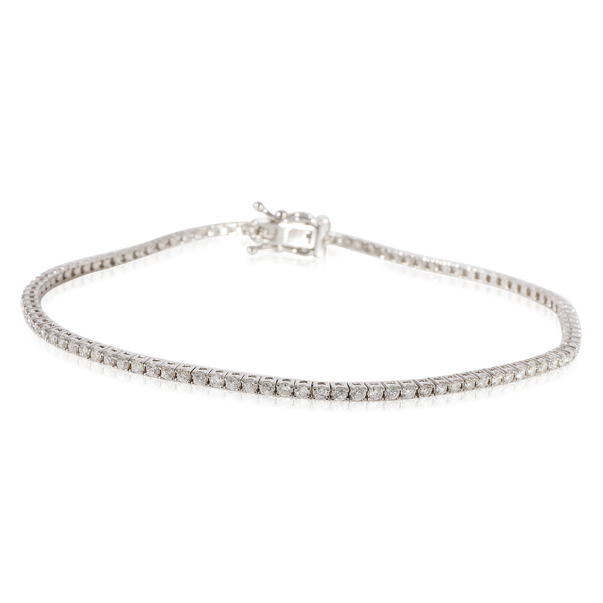 Diamond Micro Tennis Bracelet in 14k White Gold 1.00 CTW