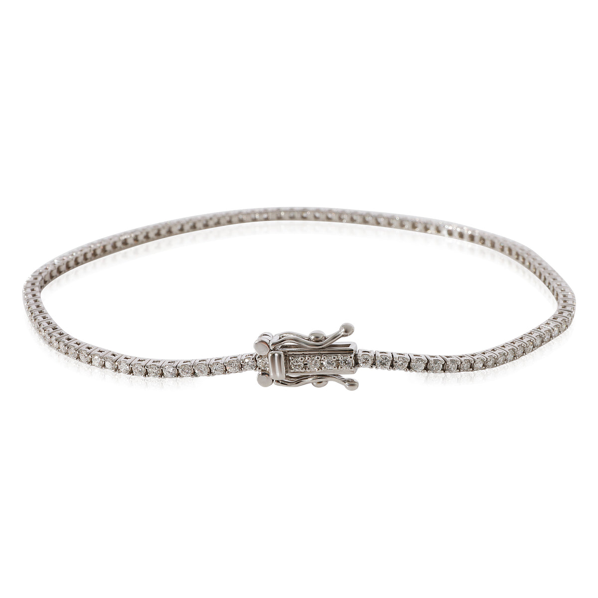 Diamond Micro Tennis Bracelet in 14k White Gold 1.00 CTW