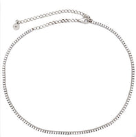 14K White Gold Diamond Tennis Necklace With Adjustable Chain 5.40 ctw