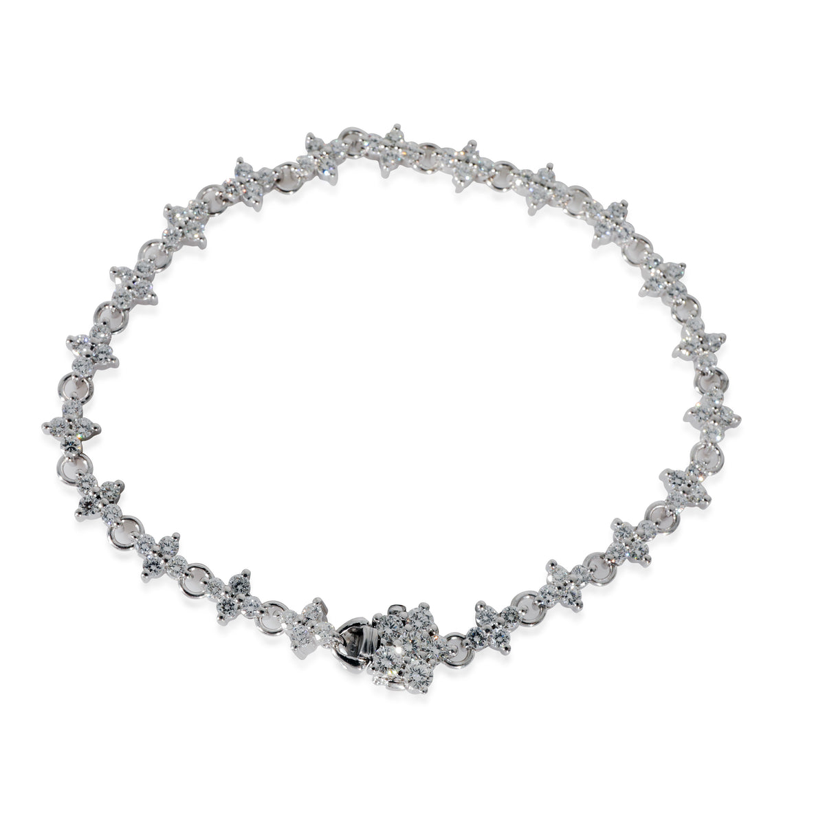 BVLGARI Diamond Cluster Bracelet in 18k White Gold 2.00 CTW