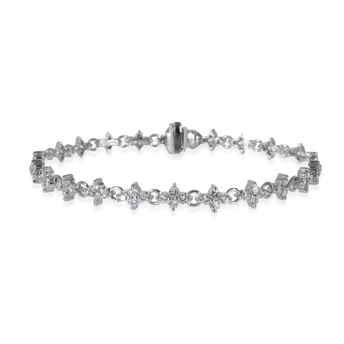 BVLGARI Diamond Cluster Bracelet in 18k White Gold 2.00 CTW