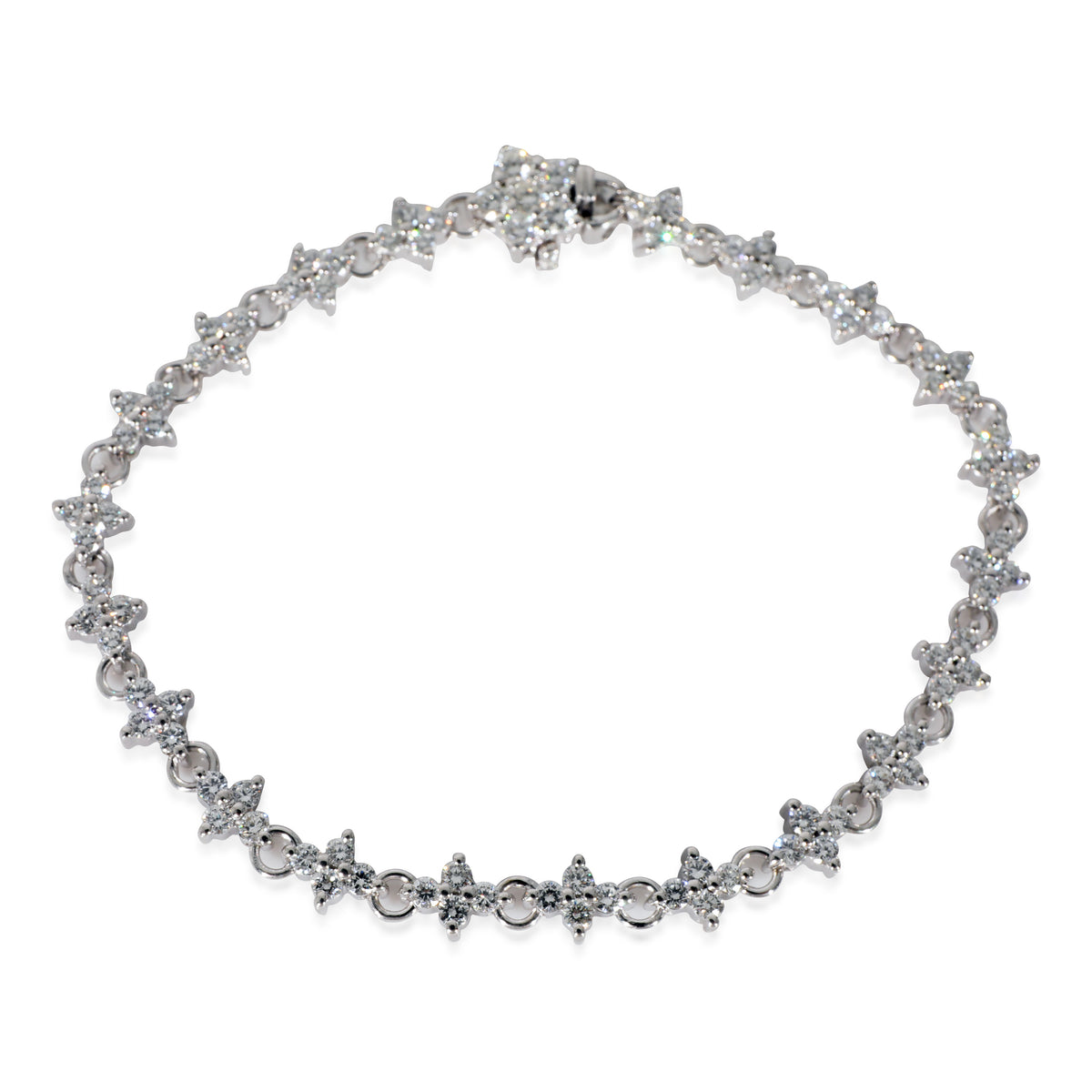 BVLGARI Diamond Cluster Bracelet in 18k White Gold 2.00 CTW