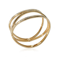 Antonini Open Diamond Wave Bangle in 18k Yellow Gold 2.50 CTW