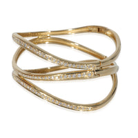 Antonini Open Diamond Wave Bangle in 18k Yellow Gold 2.50 CTW