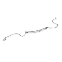 Tiffany & Co. Atlas Pirced Bar Bracelet in 18k White Gold 0.03 CTW