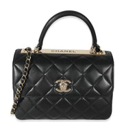 Chanel Black Lambskin Small Trendy Flap Bag