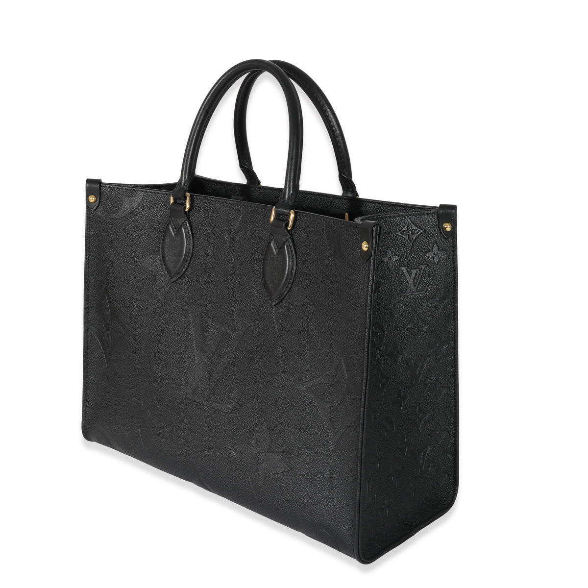 Onthego MM Tote Bag - Luxury Monogram Empreinte Leather Grey
